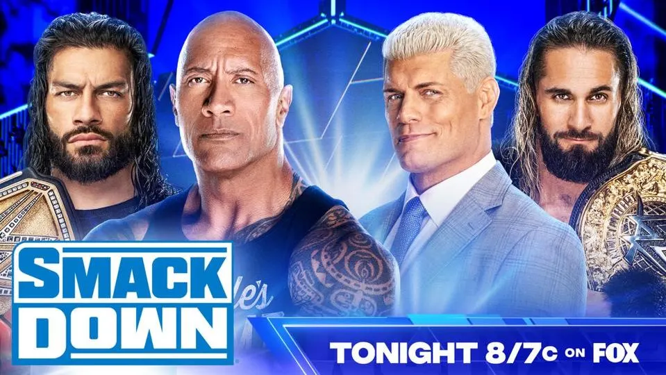 Cody,Seth face-off Rock,Roman